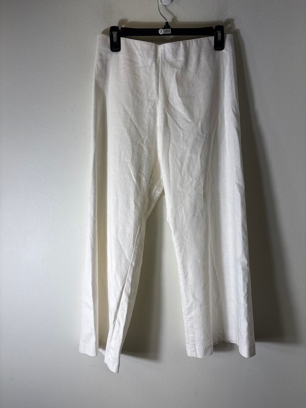 Equestrian Eggshell White Wide Leg Pull On Pants Sz 6